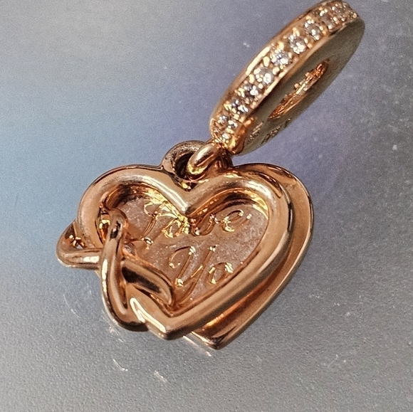 Pandora Love You Infinity Heart Dangle Charm - Picture 2 of 4